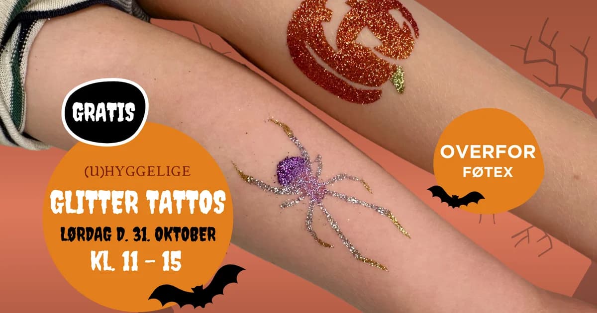 Gratis halloween glitter tatoveringer